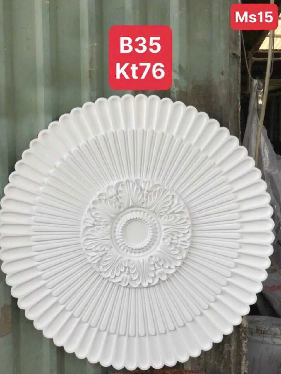 Mâm Trần Thạch Cao Hoa Văn Tỏa Tia Đường Kính 76cm – MS15