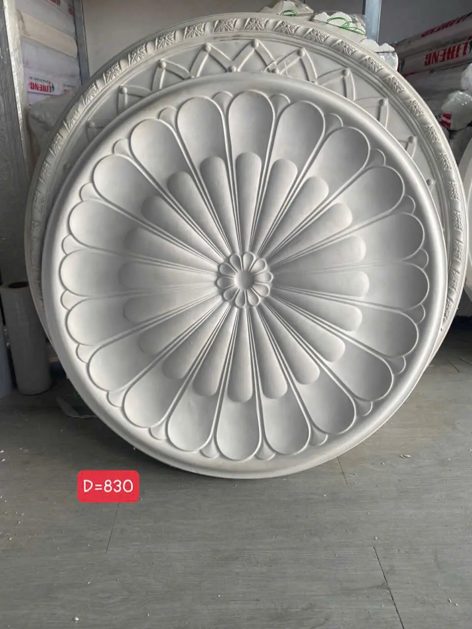Mâm Trần Thạch Cao Hoa Cánh Quạt Đường Kính 83cm