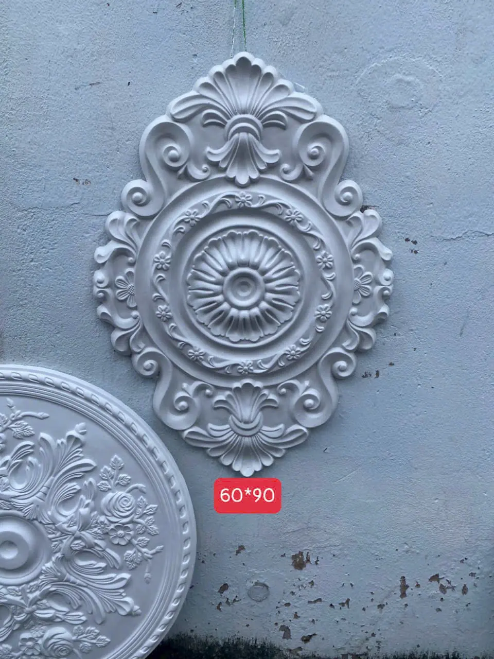 Phù Điêu Thạch Cao Hoa Văn Cổ Điển 60x90cm
