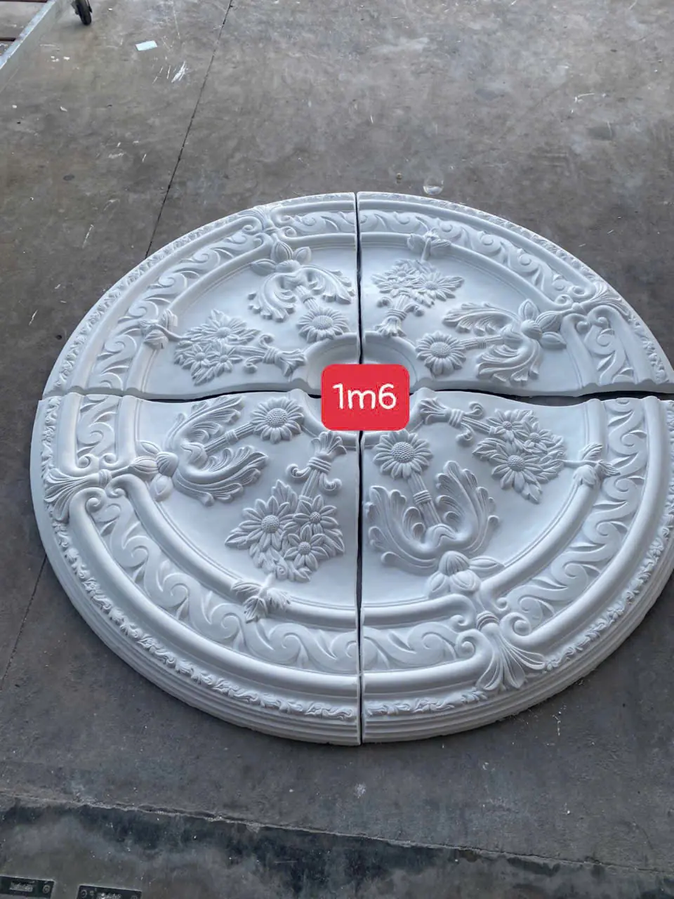 Mâm Trần Thạch Cao Hoa Văn Cổ Điển Đường Kính 160cm