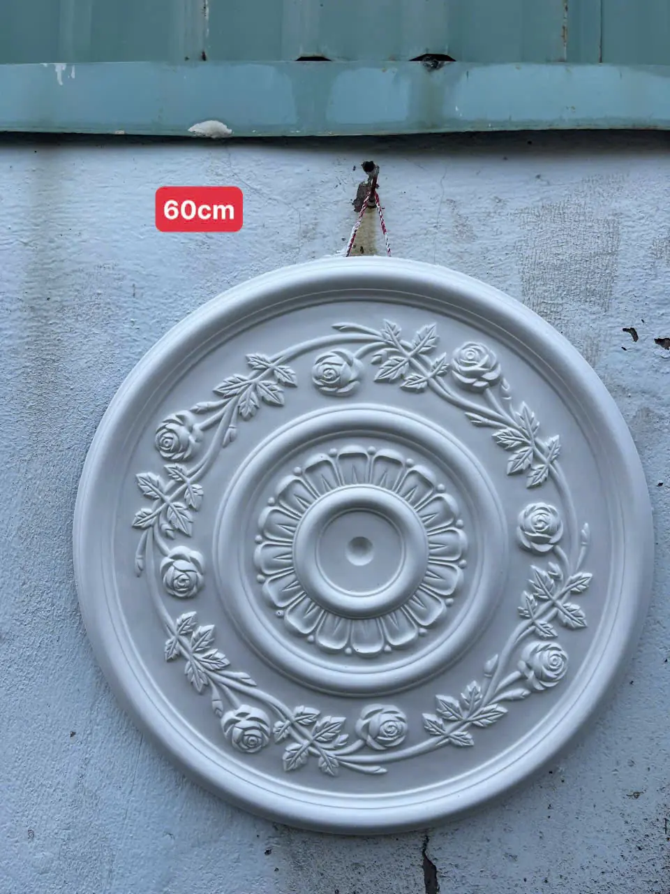Mâm Trần Thạch Cao Hoa Hồng Đường Kính 60cm