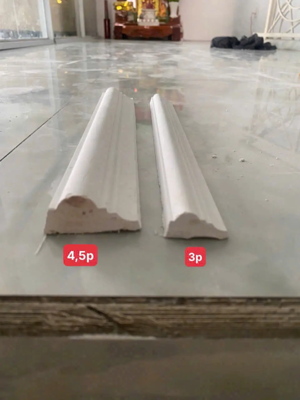 Phào Chỉ Thạch Cao Trơn Bản 3cm Và 4.5cm