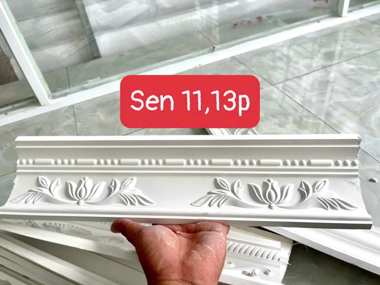 Phào Hoa Sen Thạch Cao 11P, 13P